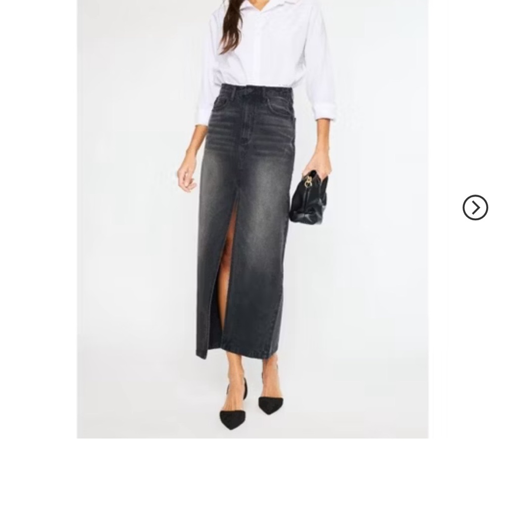 KanCan Charcoal Denim Skirt